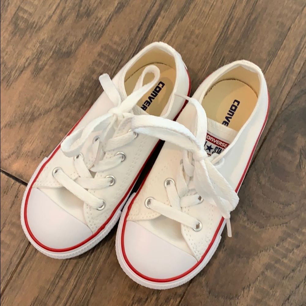 White Converse Toddler size 9